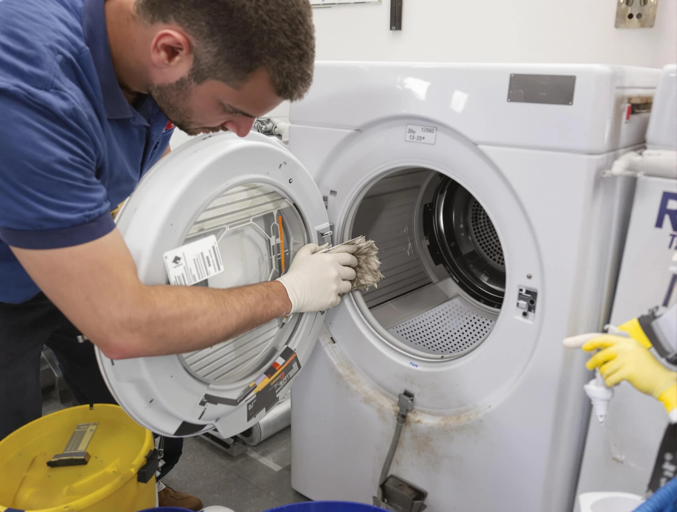 Hemet Dryer Vent Cleaning specialist performing detailed lint trap cleaning service in Hemet